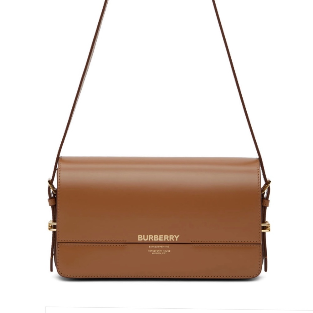 Burberry Grace Nutmeg Leather Shoulder Bag / Cross Body Bag
